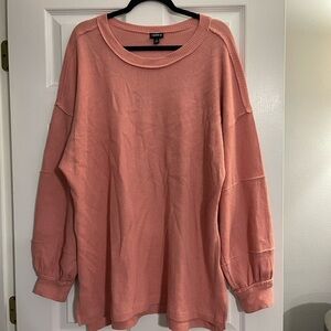 Torrid Women's Oversized Crewneck Sweater - Dusty Rose